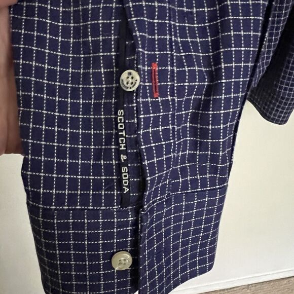 Scotch & Soda Shirt Mens Large Blue Adult Regular Check Long Sleeve Off Piste - Picture 8 of 12